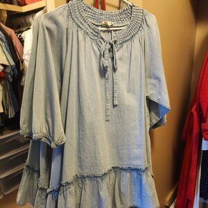 Elan 100% Cotton Denim Dress/Tunic